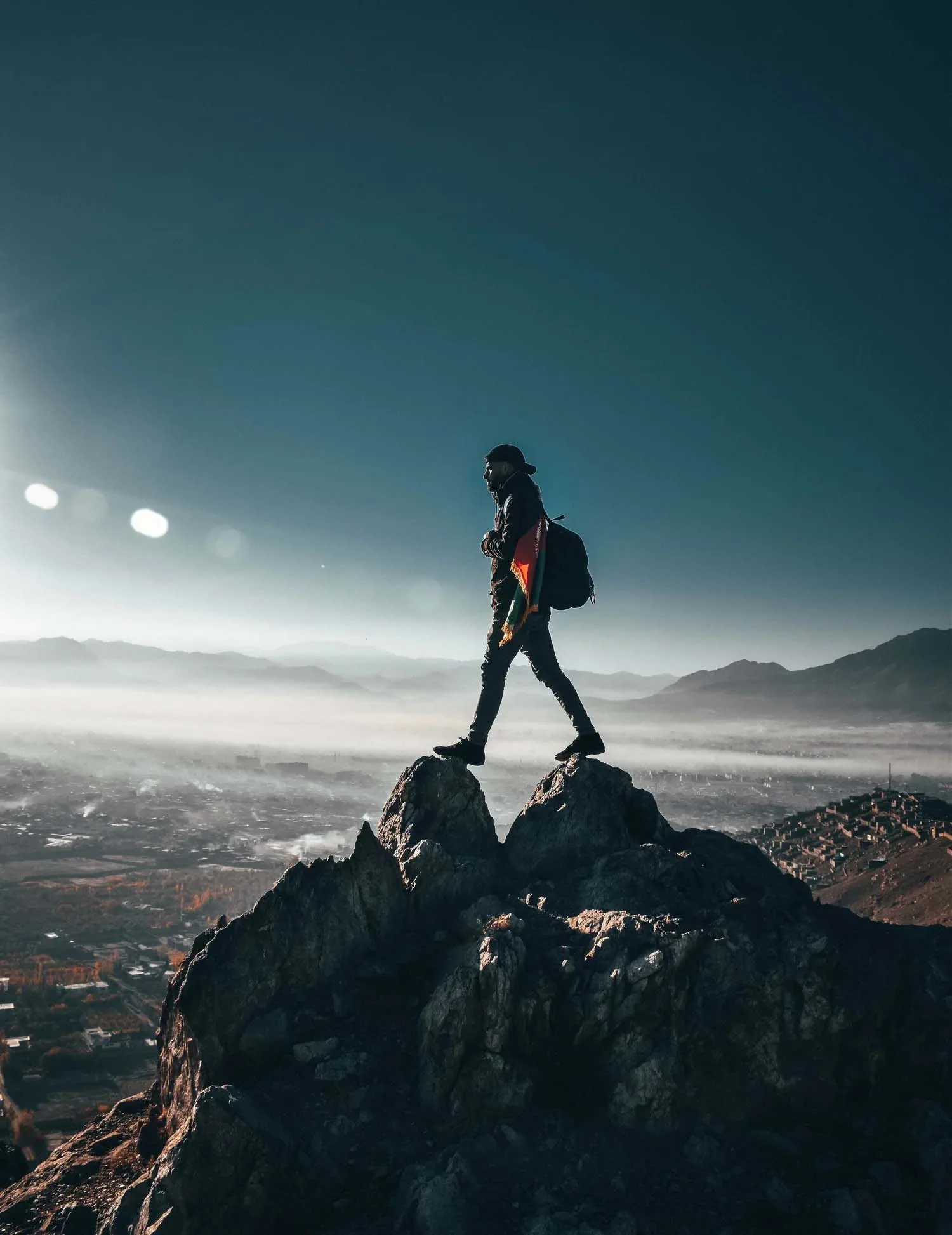 single-woman mountain